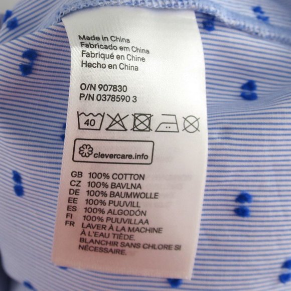 H&M Ruffled Prairie Swiss Dot Blouse Size 6 - Picture 10 of 10